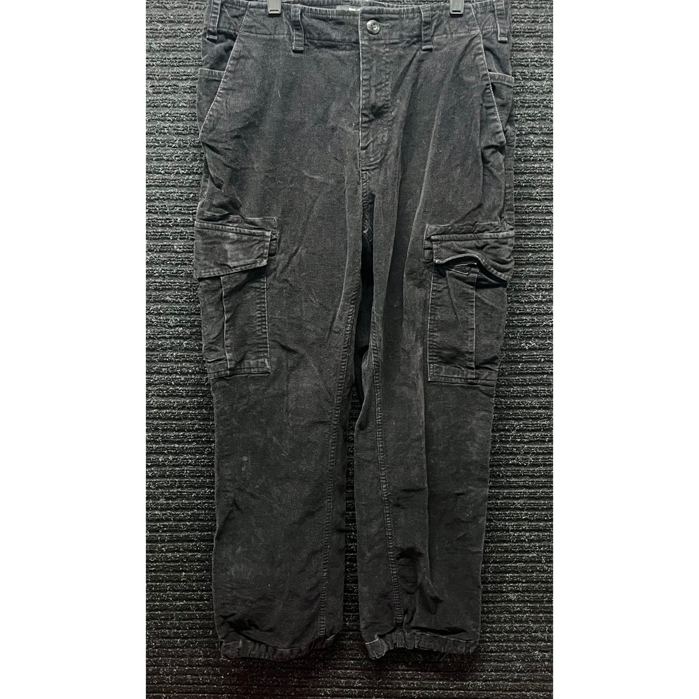 DGK Mens Black Corduroy Cargo Pants Size 32 Skate Streetwear Multi Pocket